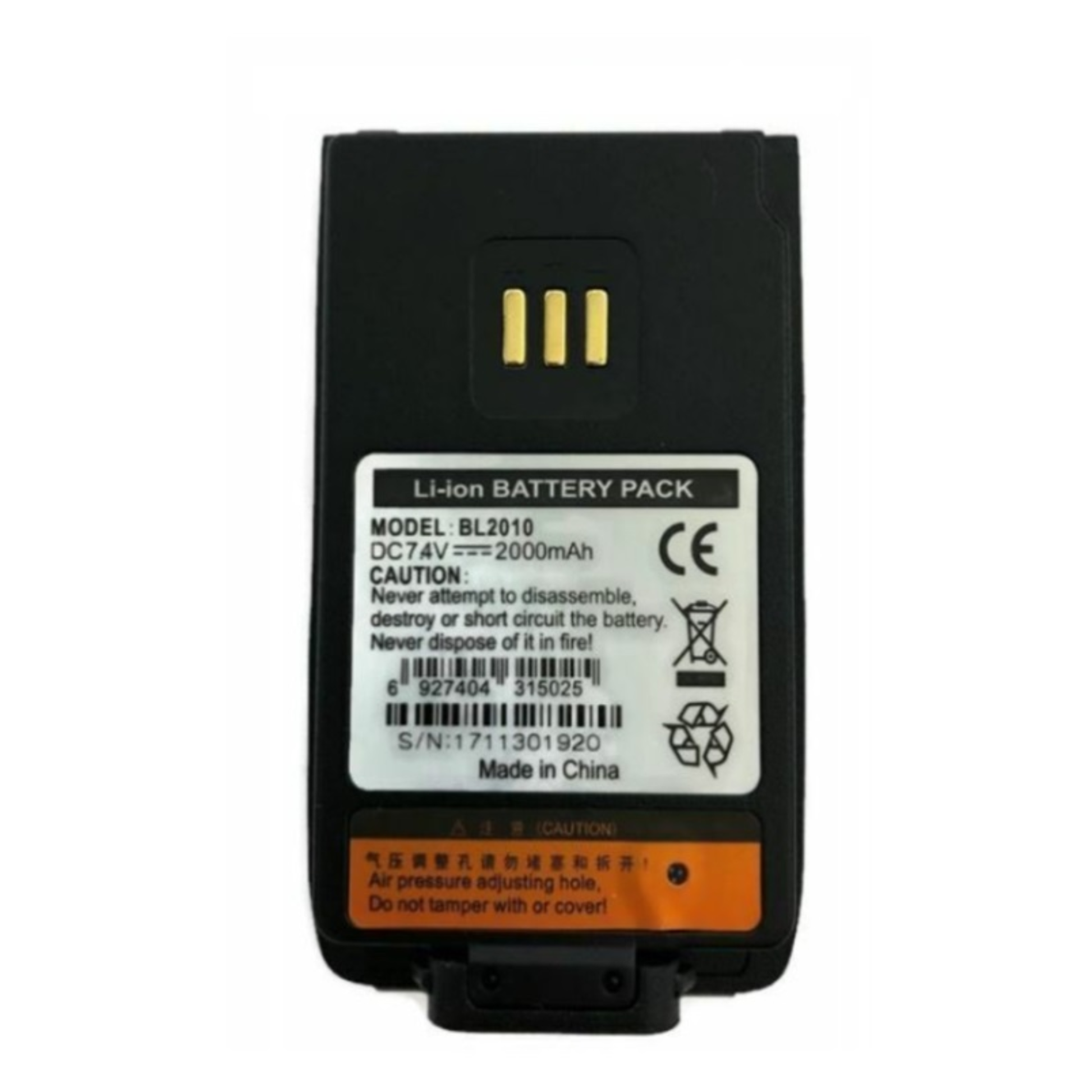 Hytera BL2010 2000mAh Li-ion Replacement Battery – Compatible with BL1503 and PD-Series Radios